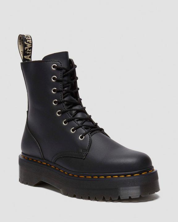 Dr. Martens Jadon Boot Genix Nappa Reclaimed Leather Platforms Czarne | SN-DM84181