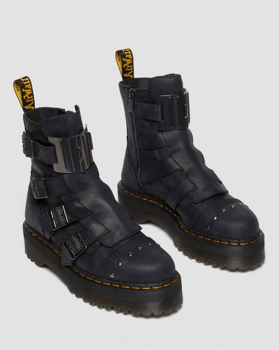 Dr. Martens Jadon Boot Hinge Platforms Czarne | SN-DM84202