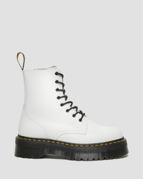 Dr. Martens Jadon Boot Smooth Leather Platforms Białe | SN-DM84299