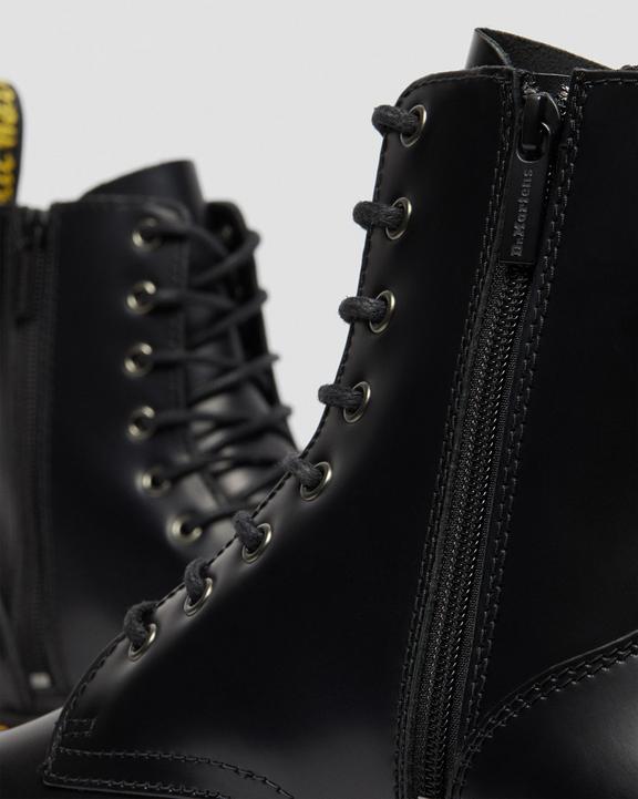 Dr. Martens Jadon Boot Smooth Leather Platforms Czarne | SN-DM84915