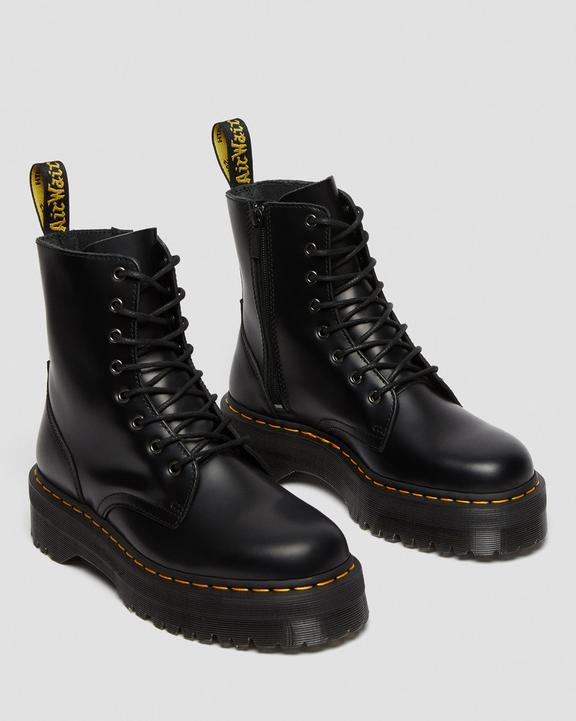 Dr. Martens Jadon Boot Smooth Leather Platforms Czarne | SN-DM84915