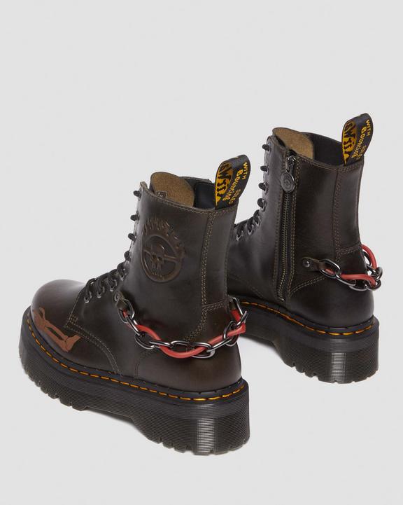 Dr. Martens Jadon Boot WB Mad Max Leather Platforms Ciemny Szare Brązowe | SN-DM84154