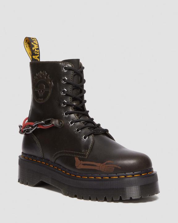 Dr. Martens Jadon Boot WB Mad Max Leather Platforms Ciemny Szare Brązowe | SN-DM84154