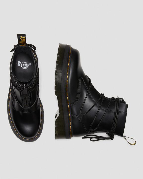 Dr. Martens Jarrick II Laced Leather Platform Boots Czarne | SN-DM84794