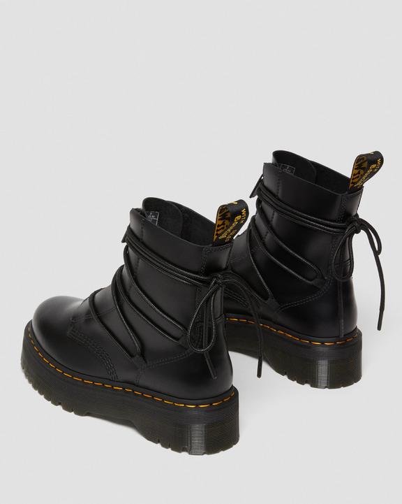 Dr. Martens Jarrick II Laced Leather Platform Boots Czarne | SN-DM84794