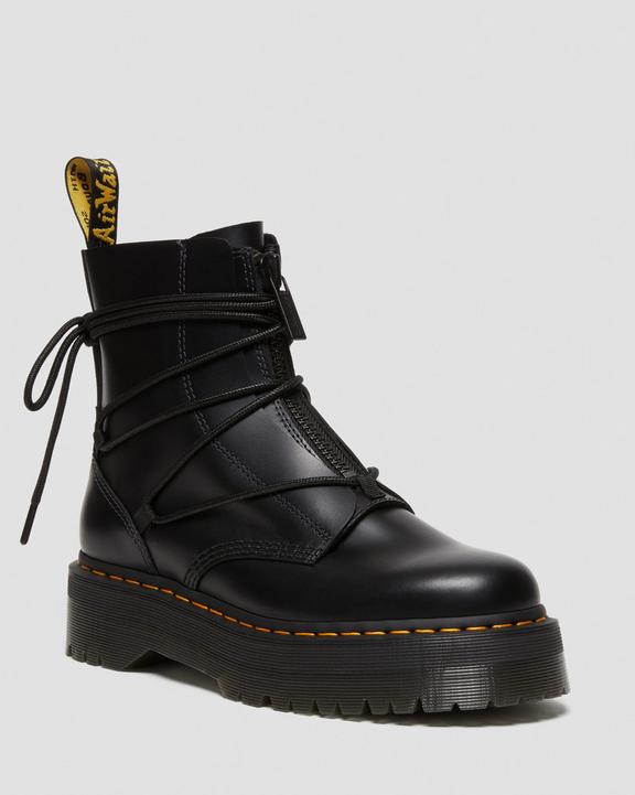 Dr. Martens Jarrick II Laced Leather Platform Boots Czarne | SN-DM84794