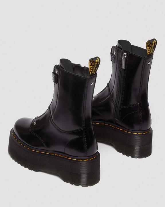 Dr. Martens Jetta Hi Max Leather Platform Boots Czarne | SN-DM84178