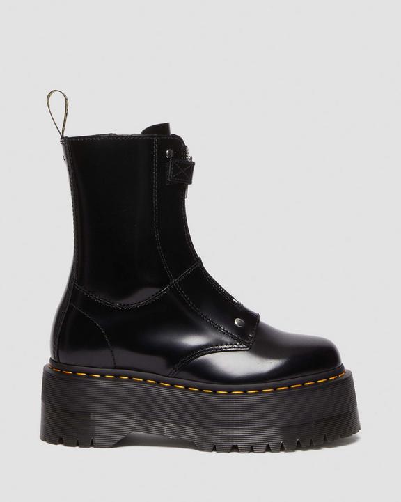 Dr. Martens Jetta Hi Max Leather Platform Boots Czarne | SN-DM84178