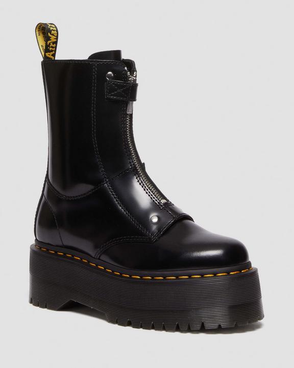 Dr. Martens Jetta Hi Max Leather Platform Boots Czarne | SN-DM84178