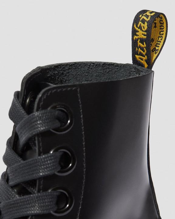 Dr. Martens Molly Leather Platform Boots Czarne | SN-DM84262