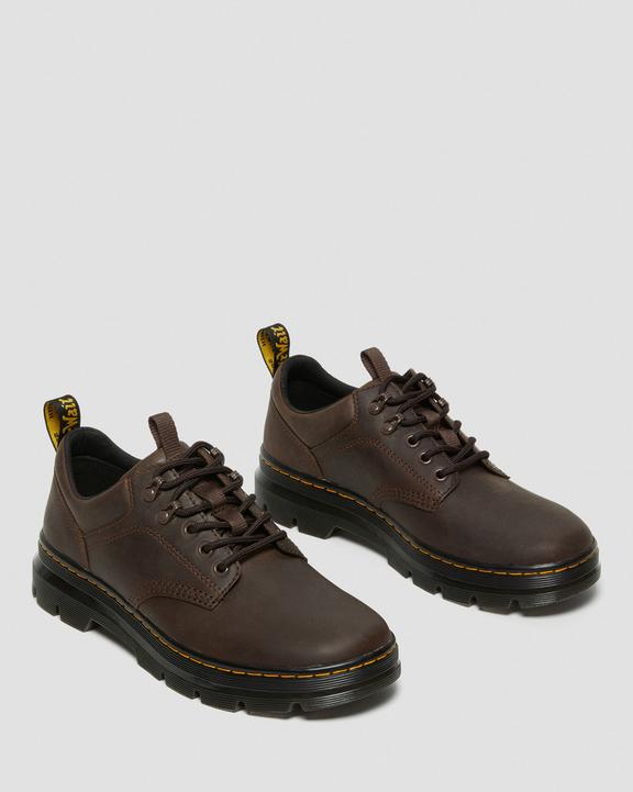 Dr. Martens Reeder Crazy Horse Leather Utility Shoes Ciemny Brązowe | SN-DM84964