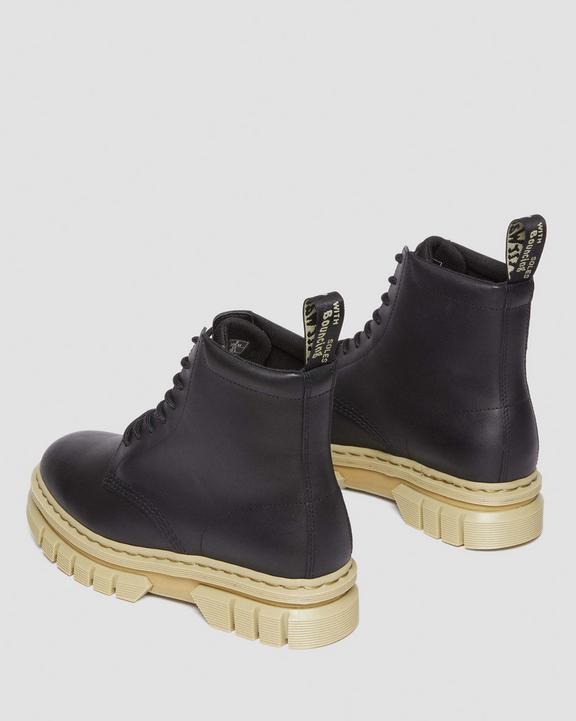 Dr. Martens Rikard Contrast Sole Platform Lace Up Boots Czarne | SN-DM84204