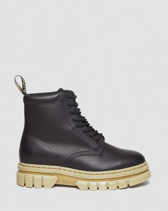 Dr. Martens Rikard Contrast Sole Platform Lace Up Boots Czarne | SN-DM84204