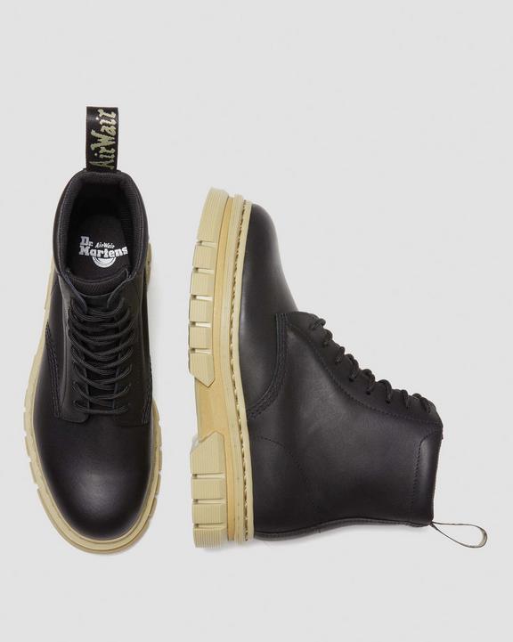 Dr. Martens Rikard Contrast Sole Platform Lace Up Boots Czarne | SN-DM84204