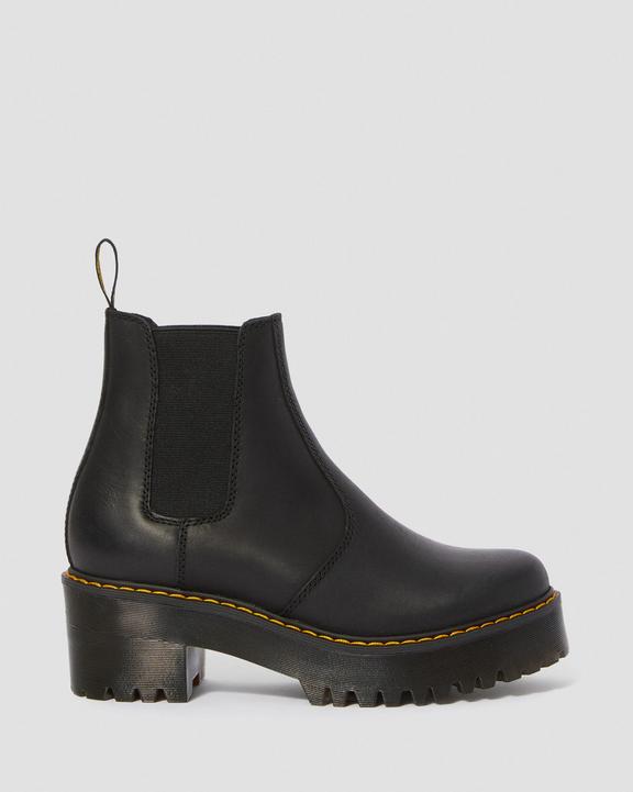 Dr. Martens Rometty Wyoming Leather Platform Chelsea Boots Czarne | SN-DM84254