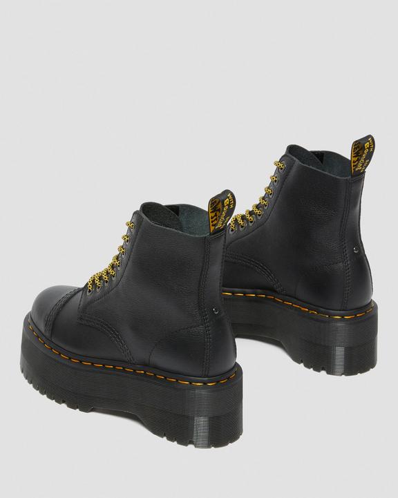 Dr. Martens Sinclair Max Pisa Leather Platform Boots Czarne | SN-DM84227