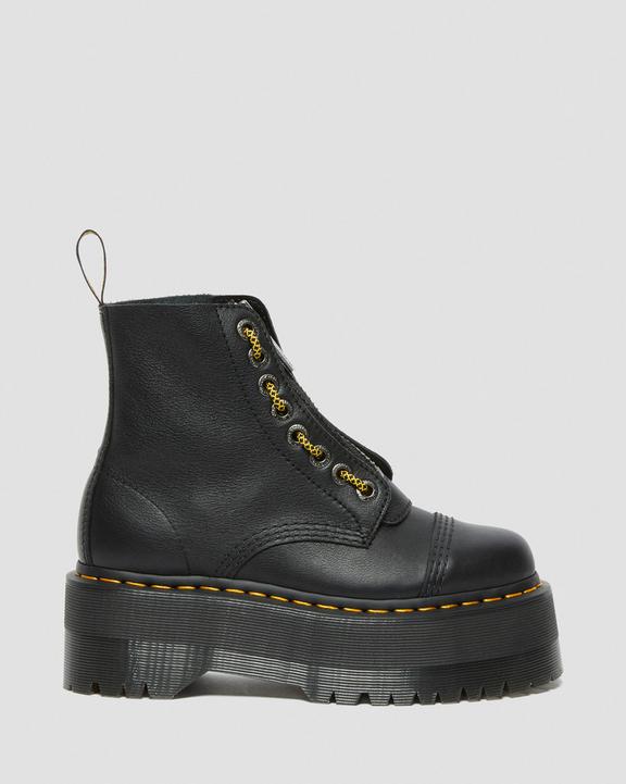 Dr. Martens Sinclair Max Pisa Leather Platform Boots Czarne | SN-DM84227