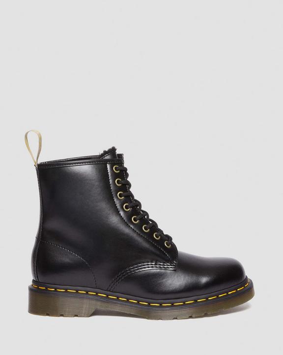 Dr. Martens Vegan 1460 Faux Fur Lined Lace Up Boots Czarne | SN-DM84296