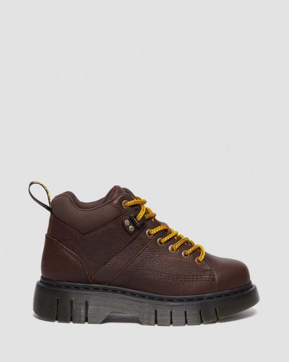 Dr. Martens Woodard Grizzly Leather Low Casual Boots Ciemny Brązowe | SN-DM84303