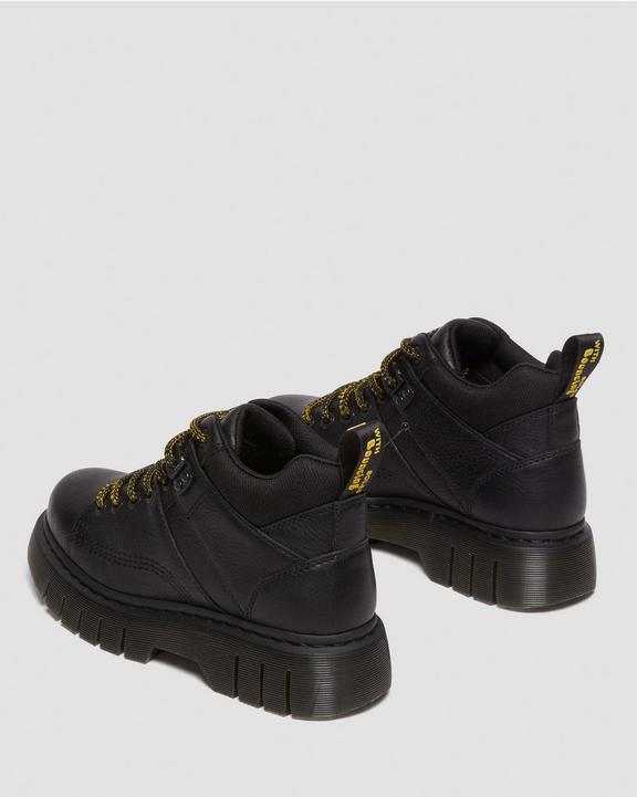 Dr. Martens Woodard Grizzly Leather Low Casual Boots Czarne | SN-DM84215